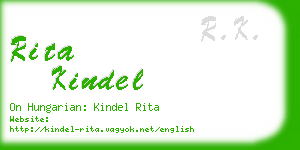 rita kindel business card